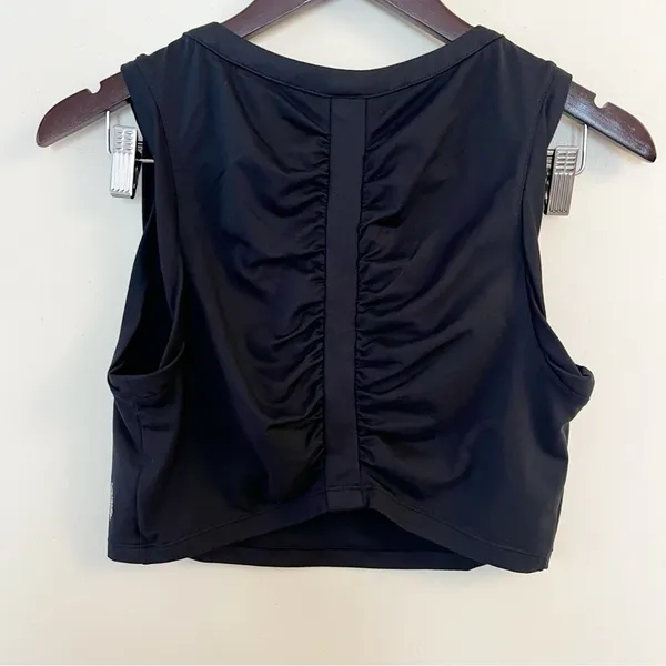 Free People Movement Upper Hand Crop Top in Black Sleeveless Size Large Slim Fit - Image 5