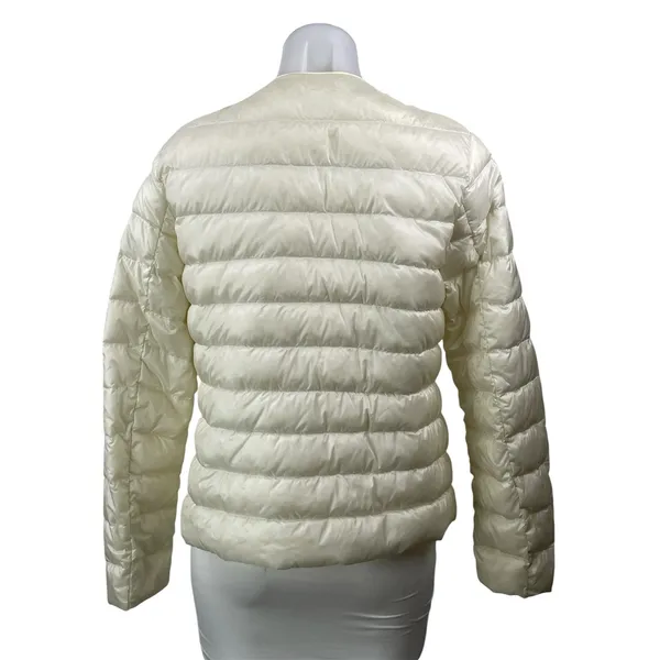 Uniqlo Off White Long Sleeves Ultra Light Down Compact Puffer Coat Jacket Size M - Image 3