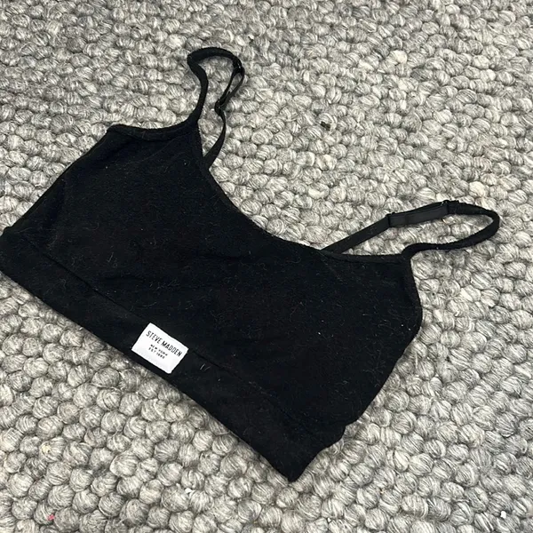 Steve Madden Black Terry‎ Cloth Bralette - Image 2