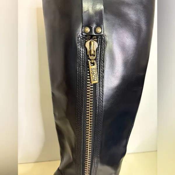 Michael Kors Brinks Leather Riding Boots sz 8.5 - Image 3
