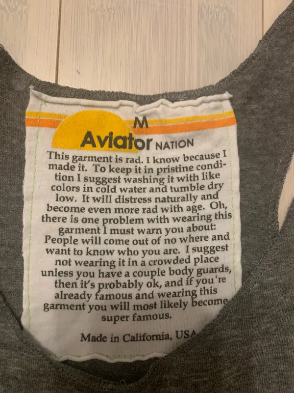 Aviator Nation Tank Top Grey - Image 4