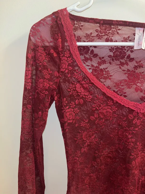 Out From Under Red Lace Top - Image 3