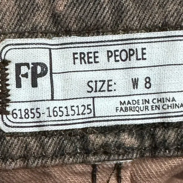 Free People womens size 8 animal print overall jumper distressed dress denim - Image 8