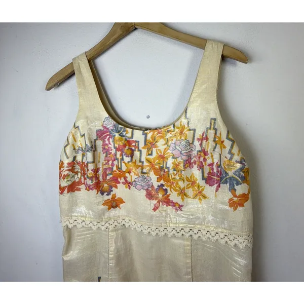 Free People medium large the big bang shimmer dress festival bohemian tiered - Image 2