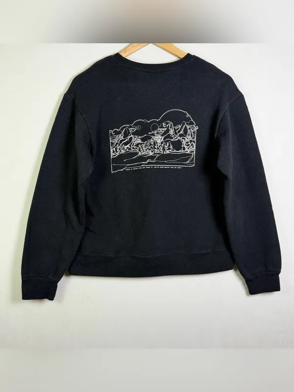Patagonia Womens S Uprisal Crew Black Graphic Sweatshirt Gorpcore Outdoor Hiking - Image 9