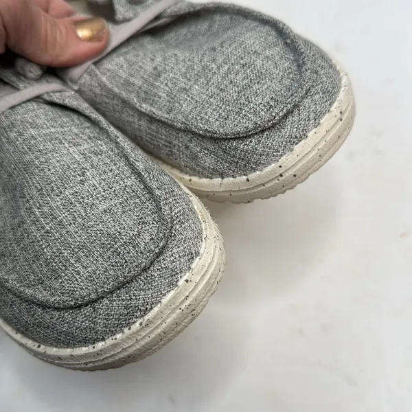 Hey Dude Women’s Wendy Linen Gray Casual Slip-on Loafer Casual Shoes S-240 Sz 7 - Image 3