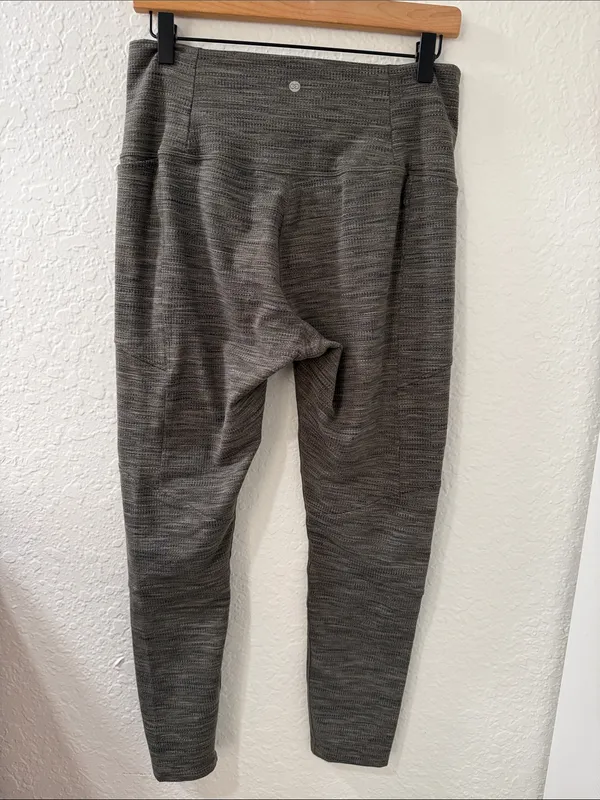 CALIA Hike Collection High-Waist Green/Heather Gray Leggings Size Large - Image 2