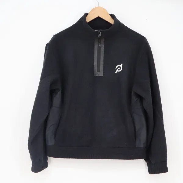 Peloton Pullover Womens S New Heights 1/2 Zip Black Fleece Athletic Excellent - Image 2