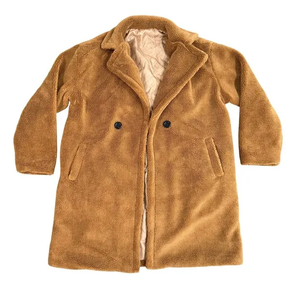 Women's Teddy Mid Length Coat in Brown, Size XL​​ - Image 2