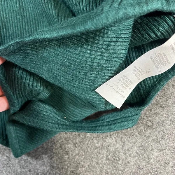 Abercrombie & Fitch Green Ribbed Long‎ Sleeve V-Neck Bodysuit Large - Image 10