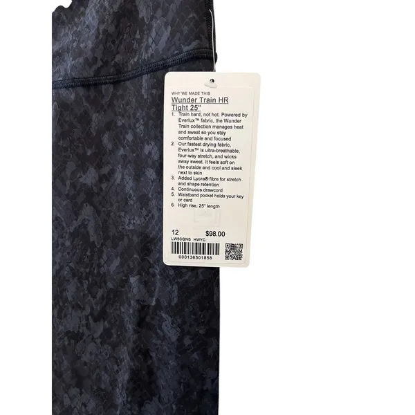 Lululemon Wunder Train High-Rise Tight 25" 12 NWT Hideaway Camo Deep Coal Multi - Image 6