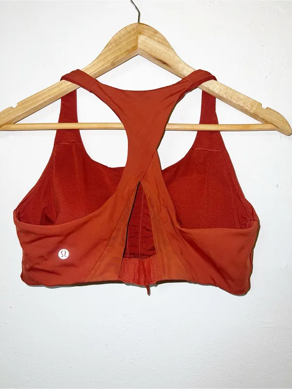 lululemon athletica Burnt Orange Racerback bra closure Sports Bra - Image 3