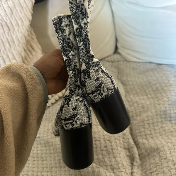 textured snake skin boots - Image 3