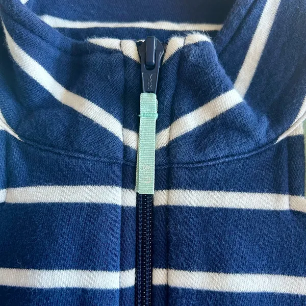 Vineyard Vines Navy and White Striped Quarter-Zip - Image 3