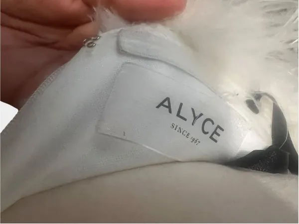 Alyce Paris 4524 White Feather Strapless Bodycon Mini Dress Size 00 Bridal Party - Image 8