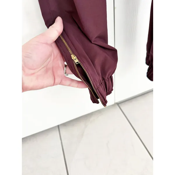 Albion Classic Overall Jumpsuit Burgundy Wine Adjustable Strap Jogger Tall - Image 5