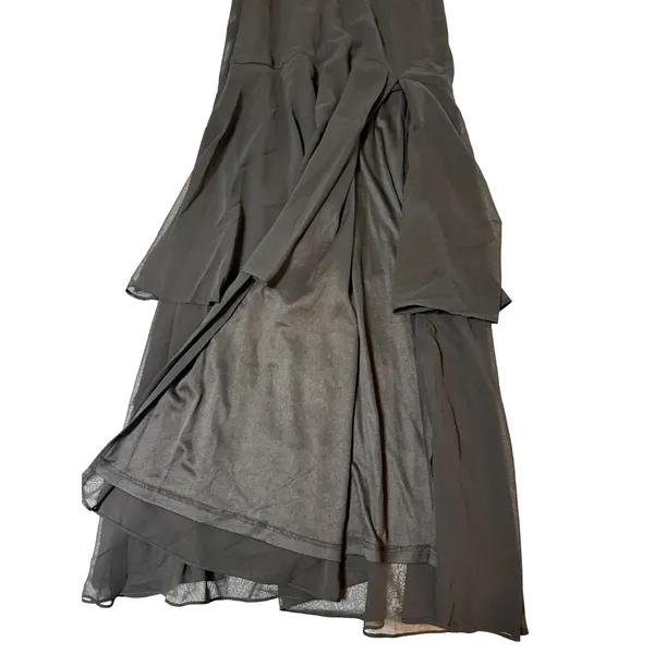 NWT Lulus Size XS Tier Elegance Black Long Sleeve Tiered Maxi Dress Formal Glam - Image 5