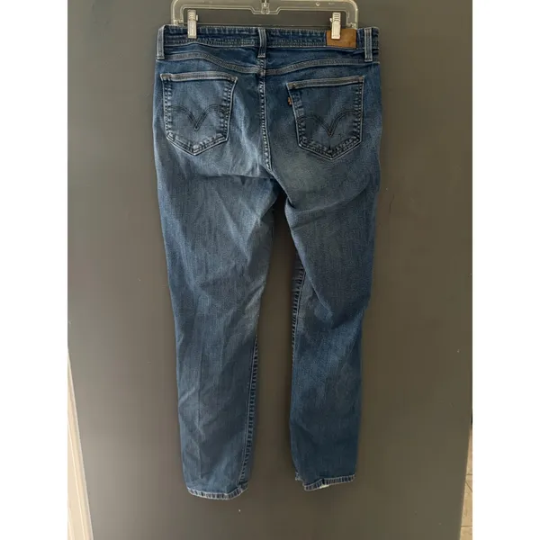 Levis 529 Curvy Skinny Leg Jeans Womens 14 Med Wash Blue Denim‎ Stretch Mid Rise - Image 4