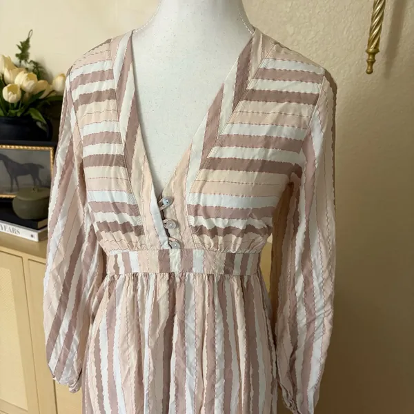 ANTHROPOLOGIE AMADI Alisha Striped Maxi Dress‎ Size XS - Image 2
