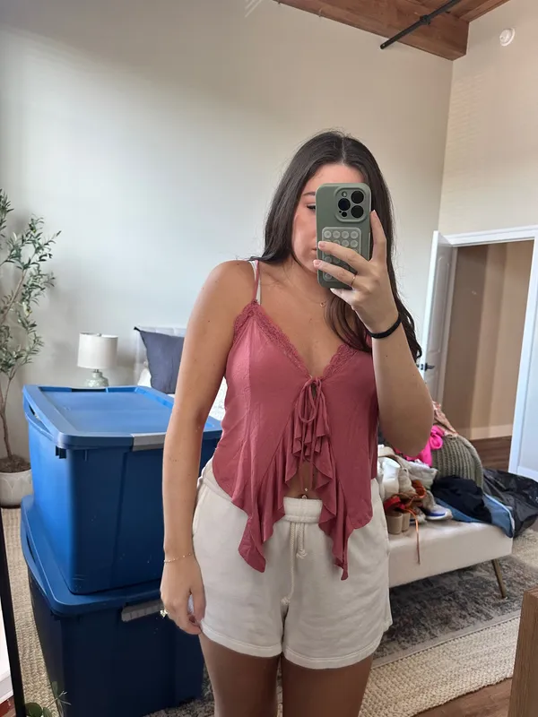 Urban Outfitters Top Pink Crop boho - Image 2