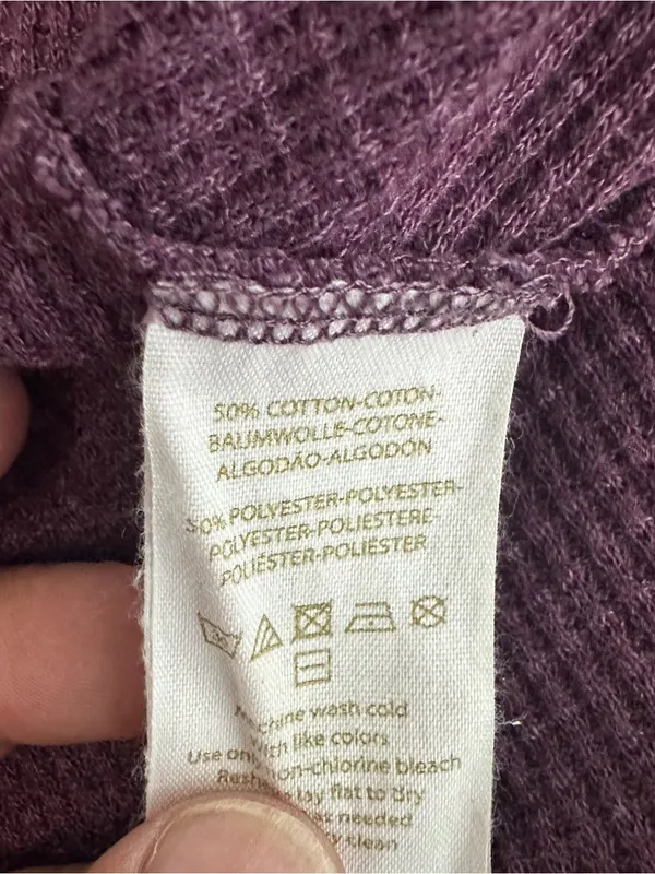 Free People We The Free Women’s Medium Purple Waffle Knit Thermal Top - Image 6