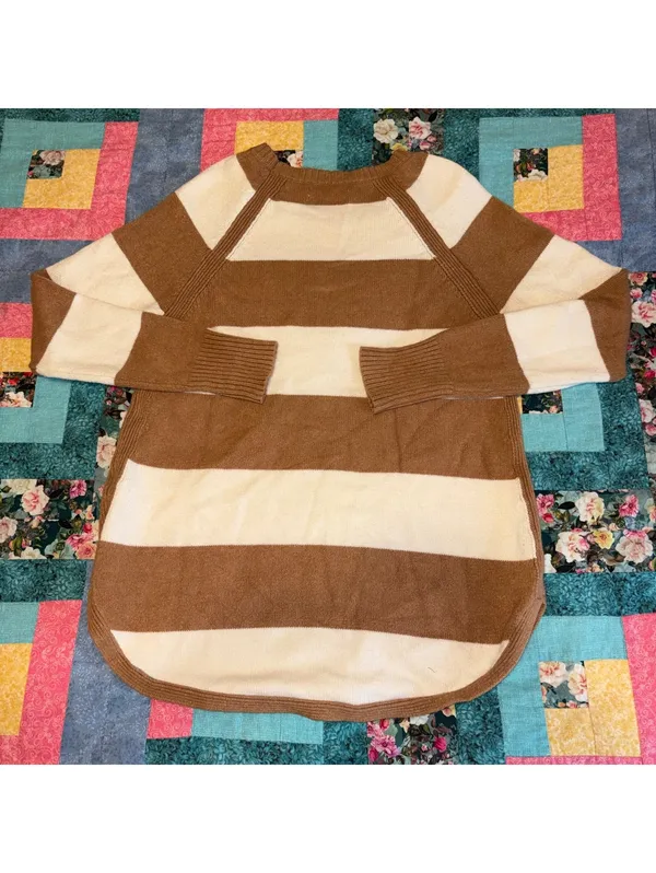 Anthropologie Rebekah Tunic Sweater Woman’s M Striped Sweater Medium - Image 5