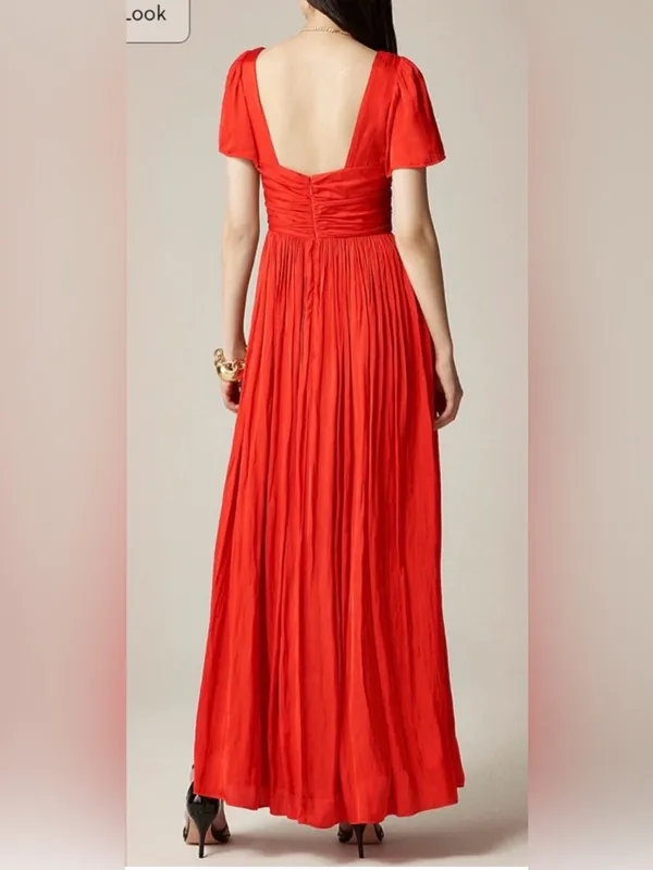 J.crew Collection flutter-sleeve maxi dress in luster georgette size 6 - Image 3