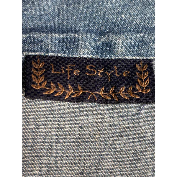 Vintage Oversized Embroidered Denim‎ Jacket Boho Cowgirl Southwestern Festival - Image 10