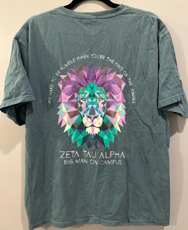 Comfort Colors ZTA Big Man On Campus Pocket Tee - Image 2