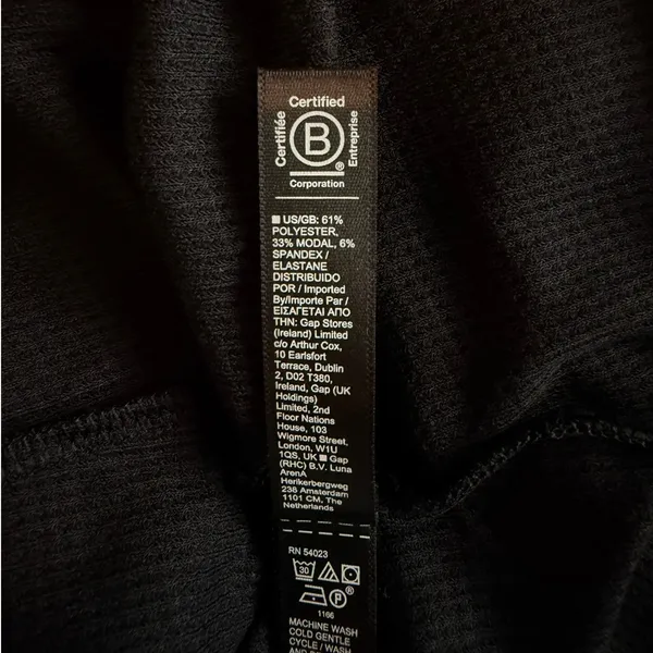 Athleta Lounge Top Size Large Black Waffle Knit Henley Soft Cozy Travel Layering - Image 6