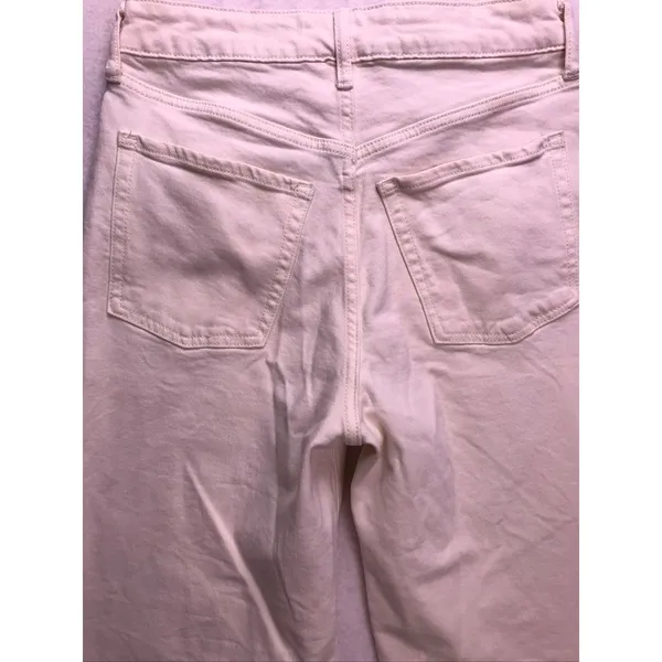 Old Navy Sky-Hi‎ Wide Leg Jeans Womens 2 Cream Extra High Rise Ecru - Image 6