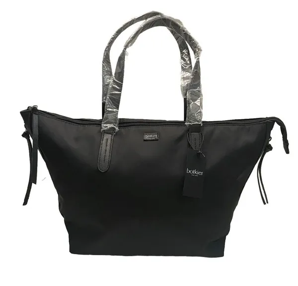 Botkier Tote Bag New York Bond Zipper Accents Organize Labtop Travel Work Black - Image 2