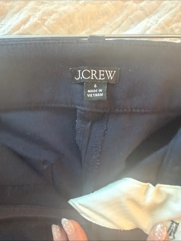 JCrew Navy Wide Leg Trousers Size 6 - Image 2