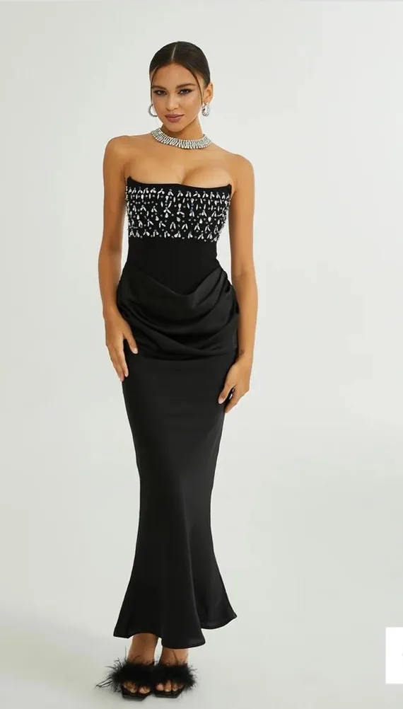 House Of CB Aurore Crystal Embellished Maxi Dress Miss rosier - Image 2