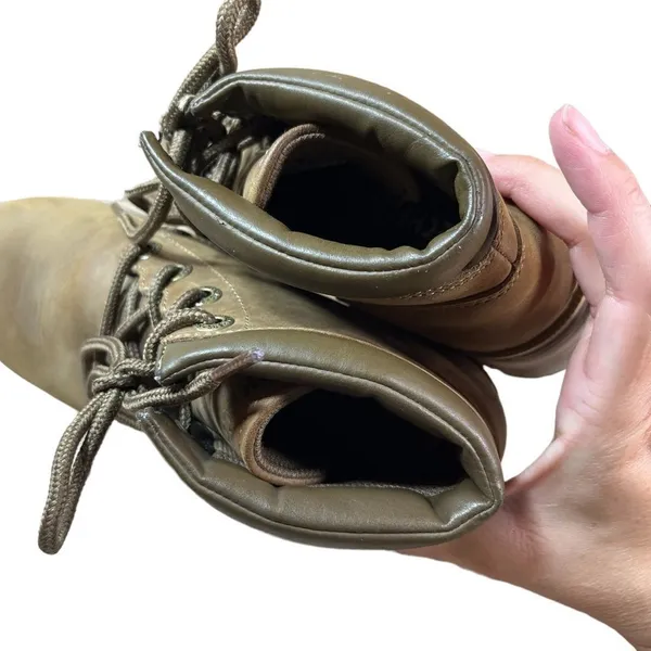 ‎Skechers Brown Leather Lace Up Ankle Boots - Image 7