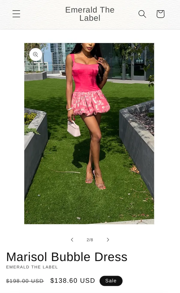 Boutique Pink Mini Dress - Image 4