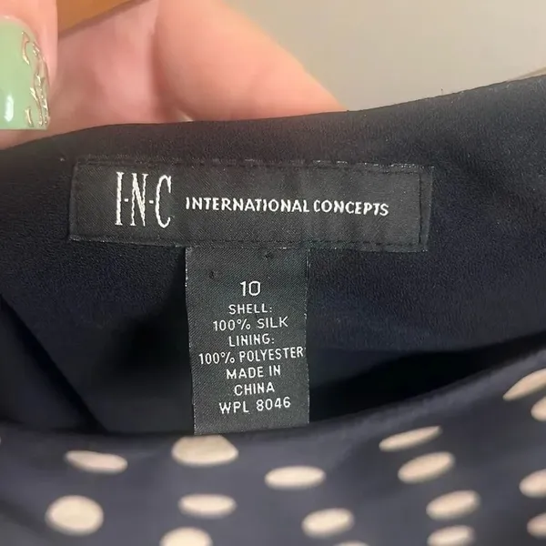 ✨Inc International Concepts Polka Dot Mini Silk Sz 10 Skirt✨ - Image 4