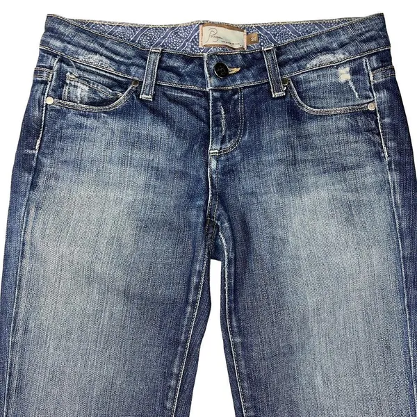 Paige Premium Denim Laurel Canyon Low Rise Bootcut Medium-Dark Jeans Size 26 - Image 3