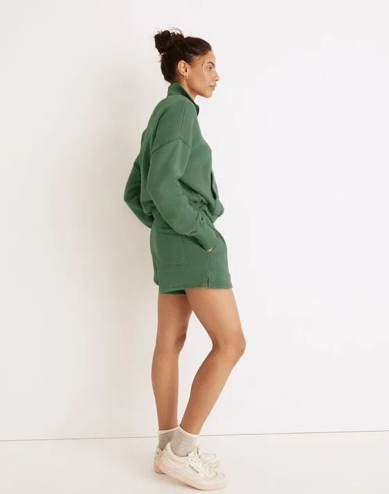✨Madewell MWL Airyterry Stitched-Pocket Hthr Versailles Green Sz XS Sweatshorts✨ - Image 2