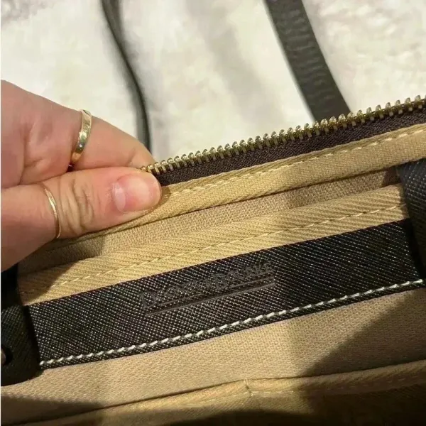 Dooney and Bourke‎ Signature Canvas Leather Purse Vintage DB Brown Shoulder Bag - Image 10