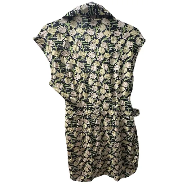 Urban Outfitters Yellow Green Floral Short Sleeve Wrap Dress NEW Sz Medium Boho - Image 6