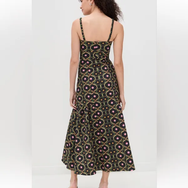 HILL HOUSE HOME Lillie Midi Dress in Cisco Trellis Print size XS - Image 2