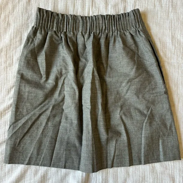 J. Crew Wool sidewalk skirt gray womens‎ 0 - Image 5