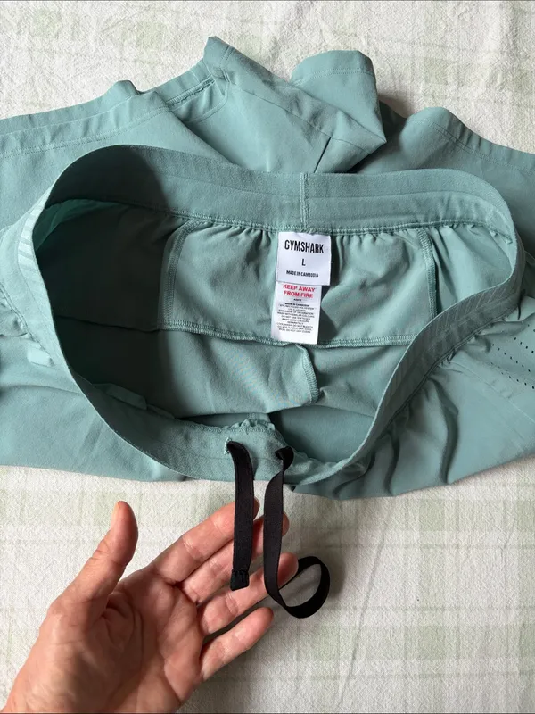 Gymshark Women’s Mint Green High-Performance Athletic Shorts - Image 9