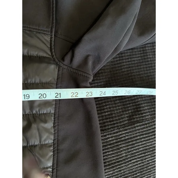 Athletech Puffer Jacket‎ Zip Up Size Large Zip Pockets Fleece Lined Black Toggle - Image 6