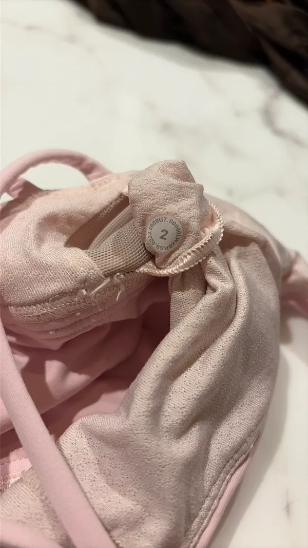 Strawberry milkshake Free To Be Wild Long Lululemon Line Sports Bra size 2 - Image 4