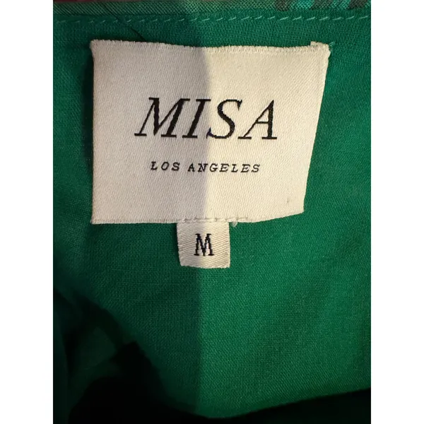 MISA Los Angeles Dress‎ Women Medium Green Cartagena Floral Cutout Nina Mini - Image 10
