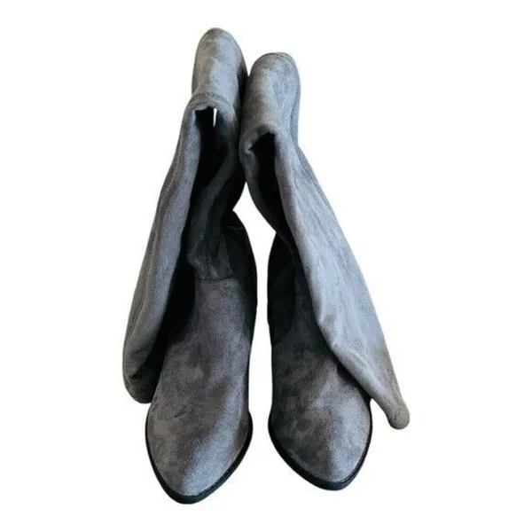 DOLCE VITA Tabbie Suede Over The Knee Gray Block Heel Boot Size 6 - Image 13