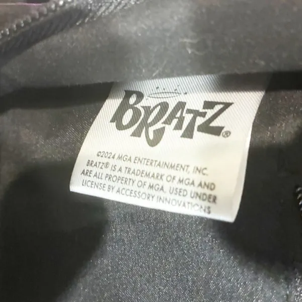 Bratz Mini Backpack Purse Black‎ Patent Pink Lips Y2K Baddie Bratcore - Image 4