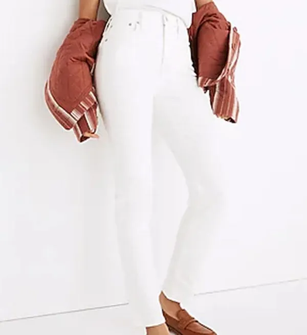 Madewell The Perfect Vintage High Rise Tapered Mom Jeans Tile White 30 Tall - Image 2